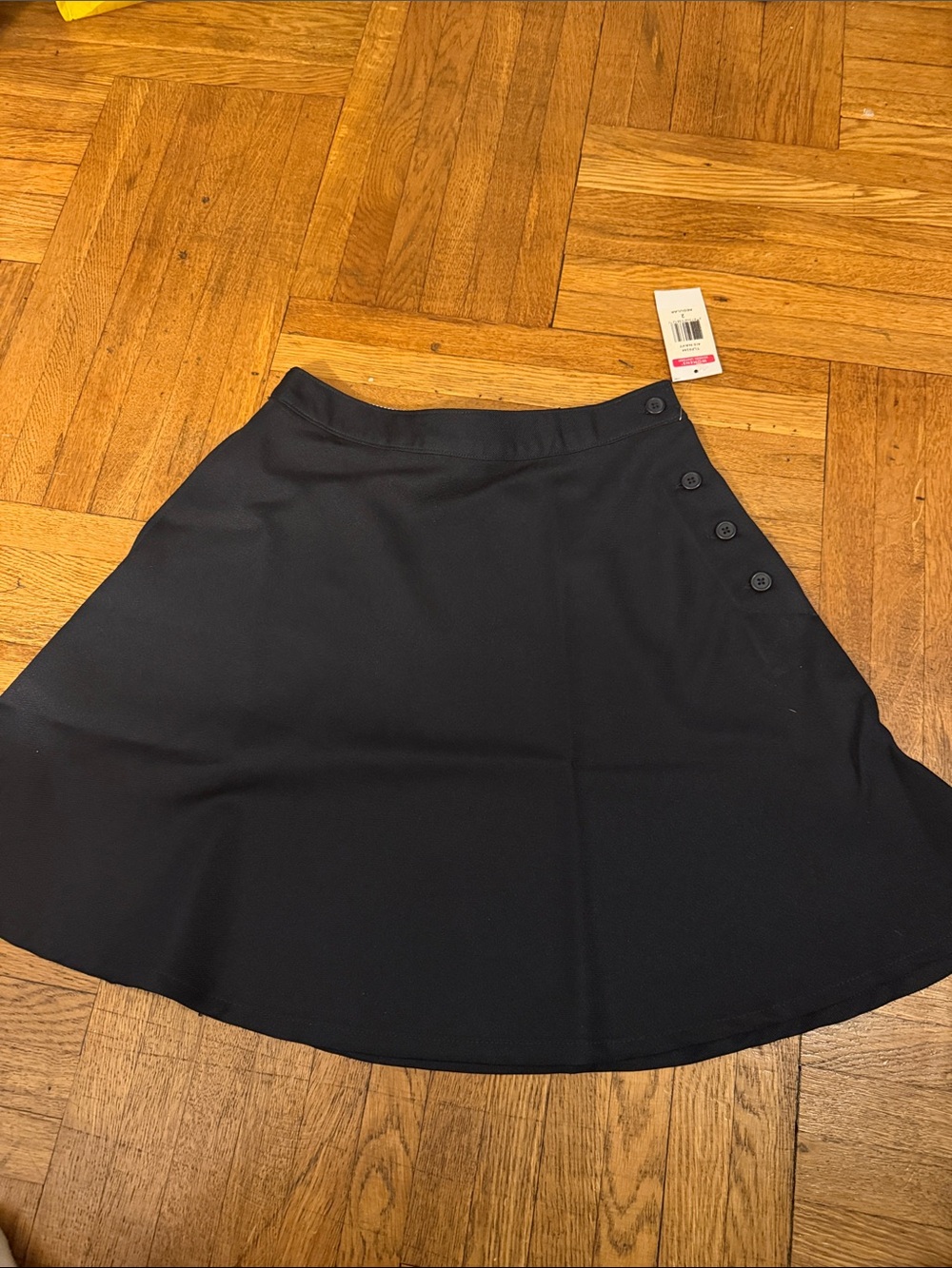 Women's Tommy Hilfiger Navy  A-Line Button Detail Skirt